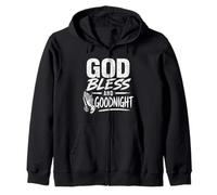 Dios Bendiga y Buenas Noches, oraciones de Buenas Noches, Manos de oración. Sudadera con Capucha