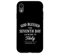 Dios bendijo el séptimo día y lo Hizo Santo Carcasa para iPhone XR