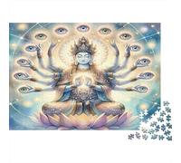 Dios Buda Puzzles 1000 Piezas De Cartón Grueso Dios mil Manos Puzle Clásico Anti Estrés Adultos para Decoración De Pared como Regalo Original 38x26cm/1000pcs