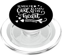 Dios, búscame y Conoce mi corazón, Cita Cristiana, Biblia PopSockets PopGrip para MagSafe