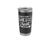 Dios, búscame y conoce mi corazón, cita cristiana, Biblia Vaso térmico de acero inoxidable de doble pared