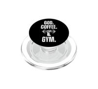 Dios. Café. Gimnasio. Mancuernas Christian Weight Lifter Entrenamiento PopSockets PopGrip para MagSafe