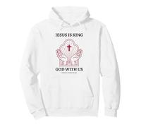 Dios con Nosotros (Declaración de Jesús y Fe) (Cross Graphic) Sudadera con Capucha