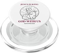 Dios con Nosotros (Declaración de Jesús y Fe) (Gráfico de Ovejas Santas) PopSockets PopGrip para MagSafe