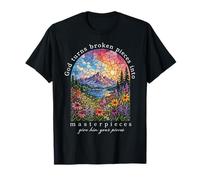 Dios Convierte Las Piezas rotas en Obras maestras Oración Cristiana Camiseta
