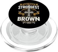 Dios creó a los más Fuertes y los llamó Brown Faith Design PopSockets PopGrip para MagSafe