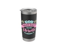 Dios creó la belleza y luego contrató florista amante del diseñador Vaso térmico de acero inoxidable de doble pared