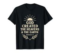 Dios creó los cielos y la Tierra Génesis 1:1 Camiseta