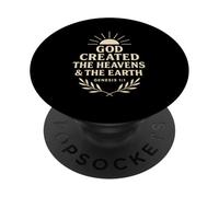 Dios creó los cielos y la Tierra Génesis 1:1 PopSockets PopGrip Adhesivo