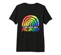 Dios Cumple su Promesa Rainbow Christian Bible Noah Camiseta Premium