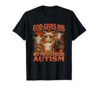 Dios da a Sus Soldados más poderosos Autismo Gen Z Meme Divertido Camiseta