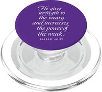 Dios da fuerza a los cansados y débiles Isaías 40 29 PopSockets PopGrip para MagSafe