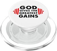 Dios da Mayores Ganancias Entrenamiento Christian Gym Lover PopSockets PopGrip para MagSafe
