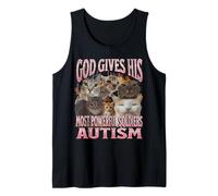 Dios da su autismo más poderoso Funny Cat Meme Bootleg Camiseta sin Mangas