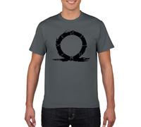 Dios de la Guerra - Camiseta de Manga Corta (M, Gris)