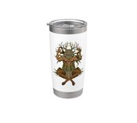 Dios de la mitología celta - Cernunnos Vaso térmico de acero inoxidable de doble pared
