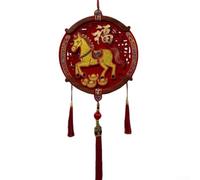 Dios de la riqueza vietnamita asintiendo decoración 30cm rojo (B)