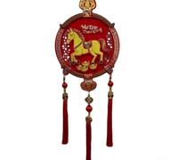 Dios de la riqueza vietnamita asintiendo decoración 30cm rojo (C)