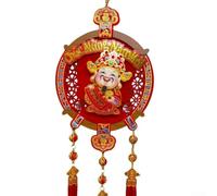Dios de la riqueza vietnamita asintiendo decoración 30cm rojo (D)
