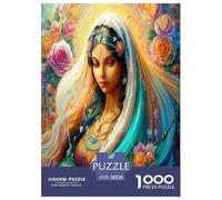 Dios de Las Flores Puzzle 1000 Piezas, Moderno DIY,Entretenimiento Creativo Clásicos para Adultos Y Niños A Partir De 12 Años Imposible Rompecabezas - Decoración del Hogar 38x26cm/1000pcs