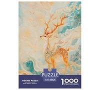 Dios del Ciervo Puzzle Imposible,desafío for Adults Entretenimiento Creativo 1000 Piezas Obra De Arte De Juego De para Adultos Y Niños Mayores De 12 Años 38x26cm/1000pcs