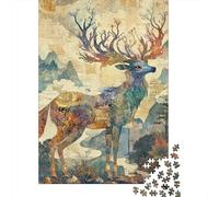 Dios del Ciervo Puzzles Imposible,desafío for Adults Entretenimiento Creativo 1000 Piezas Obra De Arte De Juego De para Adultos Y Niños A Partir De 12 Años 1000pcs (75x50cm)
