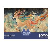 Dios del Ciervo Puzzles Imposible,desafío para Adultos Entretenimiento Creativo 1000 Piezas Obra De Arte De Juego De para Adultos, Regalos A Partir De 14 Años 38x26cm/1000pcs