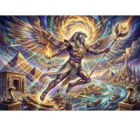 Dios del Sol Egipcio Ra Puzzle 1000 Piezas Adultos Y Niños,Deco Pared,Regalo Ideal,Rompecabezas Horus,Premium,Cartón,14 Años+,Anti-estrés,Relax,Desafío,Reto,Educativo 52x38cm