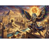 Dios del Sol Egipcio Ra Puzzle 1000 Piezas Adultos Y Niños,Reto,Rompecabezas,14 Años+ Horus,Deco Pared,Regalo Ideal,Premium,Cartón,Anti-estrés,Relax,Desafío,Educativo 70x50cm