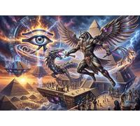 Dios del Sol Egipcio Ra Puzzle 1000 Piezas Adultos Y Niños,Rompecabezas,14 Años+,Deco Pared Horus,Desafío,Premium,Cartón,Regalo Ideal,Anti-estrés,Relax,Reto,Educativo 70x50cm