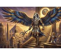 Dios del Sol Egipcio Ra Puzzle 1000 Piezas Adultos Y Niños,Rompecabezas,Regalo Ideal,Premium Horus,Deco Pared,14 Años+,Anti-estrés,Relax,Desafío,Reto,Cartón,Educativo 52x38cm