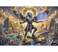 Dios del Sol Egipcio Ra Puzzle De Madera 1000 Piezas Adultos Y Niños,Madera,Regalo Ideal,Anti-estrés Horus,Rompecabezas,Relax,Deco Pared,14 Años+,Desafío,Educativo,Reto (75x50cm)