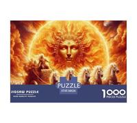 Dios del Sol Mitología Puzzle de 1000 Piezas Papel para Adultos Estilo Artístico Llameante Puzzle para Toda la Familia Decoración Relax Regalo 38x26cm/1000pcs 38x26cm/1000pcs