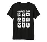 Dios Dice Divertido Gimnasio Fitness Culturismo Deportes Levantamiento de Pesas Camiseta Premium