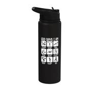 Dios dice divertido gimnasio fitness culturismo deportes levantamiento de pesas Stainless Steel Insulated Water Bottle