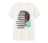 Dios Dice Que Eres la Reina de la melanina del Invierno, Black Girl Magic Snow Camiseta Premium