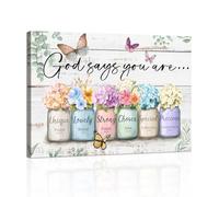 Dios Dice Que Eres Marcos Con Modernos Cuadros Decoracion Cristiano Inspirador Versículo Cartel Lienzos Decorativos Religioso Regalos Mujeres Hortensia Láminas Decorativo Para Salon Dormitorios 40X60