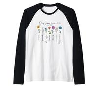 Dios Dice Que Eres único Especial Fuerte fe Cristiana Camiseta Manga Raglan