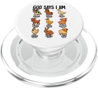 Dios Dice Que Soy Animales de Granja Cristianismo Jesús Biblia PopSockets PopGrip para MagSafe