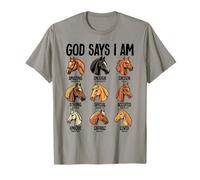 Dios Dice Que Soy Caballos Cristianismo Jesús Biblia Camiseta