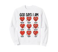 Dios Dice Que Soy Corazones Sudadera