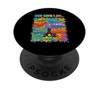 Dios Dice Que Soy Cristiano Concientización sobre el Autismo Puzzle Fe PopSockets PopGrip Adhesivo