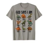 Dios Dice Que Soy Dinosaurios Cristianismo Jesús Biblia Dino Camiseta