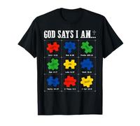 Dios Dice Que Soy el Mes del Orgullo Autista de Conciencia sobre el Autismo Camiseta
