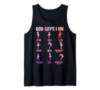 Dios Dice Que Soy lo Suficientemente Fuerte Único Elegido Valiente Amado Fe Camiseta sin Mangas
