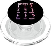 Dios Dice Que Soy lo Suficientemente Fuerte Único Elegido Valiente Amado Fe PopSockets PopGrip para MagSafe
