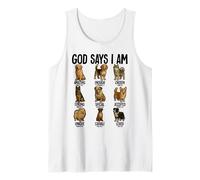 Dios Dice Que Soy Perro cría Cristianismo Jesús Biblia Camiseta sin Mangas