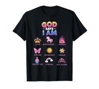Dios Dice Que Soy una Princesa Linda, Jesús, Adolescente, niña pequeña Camiseta