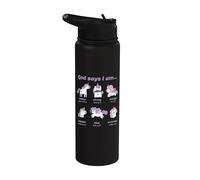 Dios dice que soy unicornio Biblia cristiana para niños pequeños y niñas Stainless Steel Insulated Water Bottle