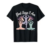 Dios Dice Que Soy Yoga Cristiano Fuerte y Capaz Camiseta